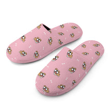 Load image into Gallery viewer, English Bulldog Slippers for Women - Happy Happy English Bulldog Love - Flannel-6