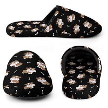 Load image into Gallery viewer, English Bulldog Slippers for Women - Smiling English Bulldog Love - Flannel-32