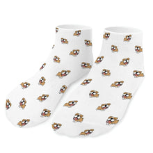 Load image into Gallery viewer, English Bulldog Socks - Ankle Length - Happy Happy English Bulldog Love-Accessories-Accessories,Dog Dad Gifts,English Bulldog,Socks-White-One size-6