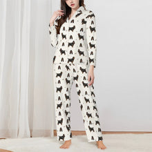 Load image into Gallery viewer, English Cocker Spaniel Pajamas for Women - XL Available - Yes I Love Black and Tan Cocker Spaniels-Pajamas-Apparel,Cocker Spaniel,Dog Mom Gifts,Pajamas-White-XS-3