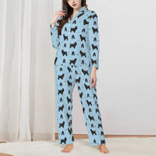 Load image into Gallery viewer, English Cocker Spaniel Pajamas for Women - XL Available - Yes I Love Black Cocker Spaniels-Pajamas-Apparel,Cocker Spaniel,Dog Mom Gifts,Pajamas-Blue-XS-2