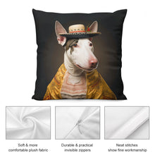 Load image into Gallery viewer, English Elegance Bull Terrier Plush Pillow Case-Bull Terrier, Dog Dad Gifts, Dog Mom Gifts, Home Decor, Pillows-2