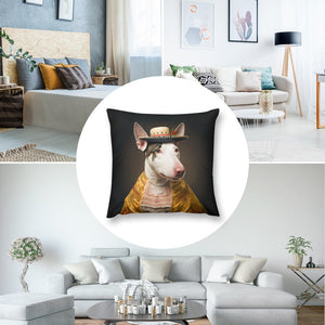 English Elegance Bull Terrier Plush Pillow Case-Bull Terrier, Dog Dad Gifts, Dog Mom Gifts, Home Decor, Pillows-8