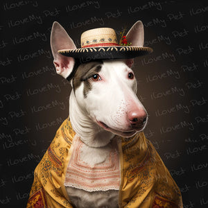 English Elegance Bull Terrier Wall Art Poster-Art-Bull Terrier, Dog Art, Home Decor, Poster-1