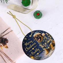 Load image into Gallery viewer, English Mastiff Christmas Ornament - Cozy Winter Pet Portrait Design - Personalize with Photo and Name-Christmas Ornament-Christmas,Christmas Ornament,Personalize Artwork-6