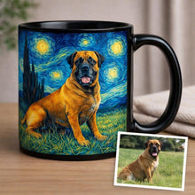 Load image into Gallery viewer, Personalized Starry Night Artwork English Mastiff Coffee Mug-Mug-English Mastiff,Dog Dad Gifts,Dog Memorial Gifts,Dog Mom Gifts,Mugs,Personalize Artwork-10