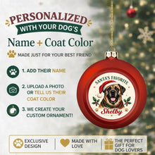 Load image into Gallery viewer, English Mastiff Ornament - Classic Red Round Shape - Santa's Favourite Design - Personalized with Photo and Name-Christmas Ornament-Christmas,Christmas Ornament,English Mastiff,Personalize Artwork-2