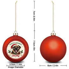 Load image into Gallery viewer, English Mastiff Ornament - Classic Red Round Shape - Santa's Favourite Design - Personalized with Photo and Name-Christmas Ornament-Christmas,Christmas Ornament,English Mastiff,Personalize Artwork-5