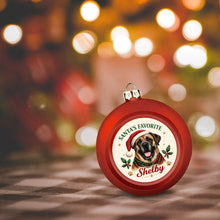 Load image into Gallery viewer, English Mastiff Ornament - Classic Red Round Shape - Santa's Favourite Design - Personalized with Photo and Name-Christmas Ornament-Christmas,Christmas Ornament,English Mastiff,Personalize Artwork-6