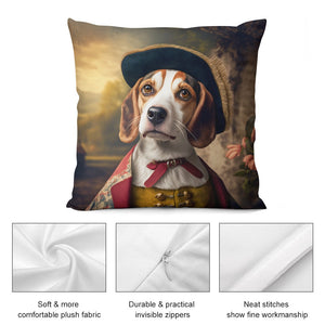 English Nobility Beagle Plush Pillow Case-Cushion Cover-Beagle, Dog Dad Gifts, Dog Mom Gifts, Home Decor, Pillows-3