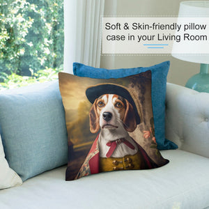 English Nobility Beagle Plush Pillow Case-Cushion Cover-Beagle, Dog Dad Gifts, Dog Mom Gifts, Home Decor, Pillows-4