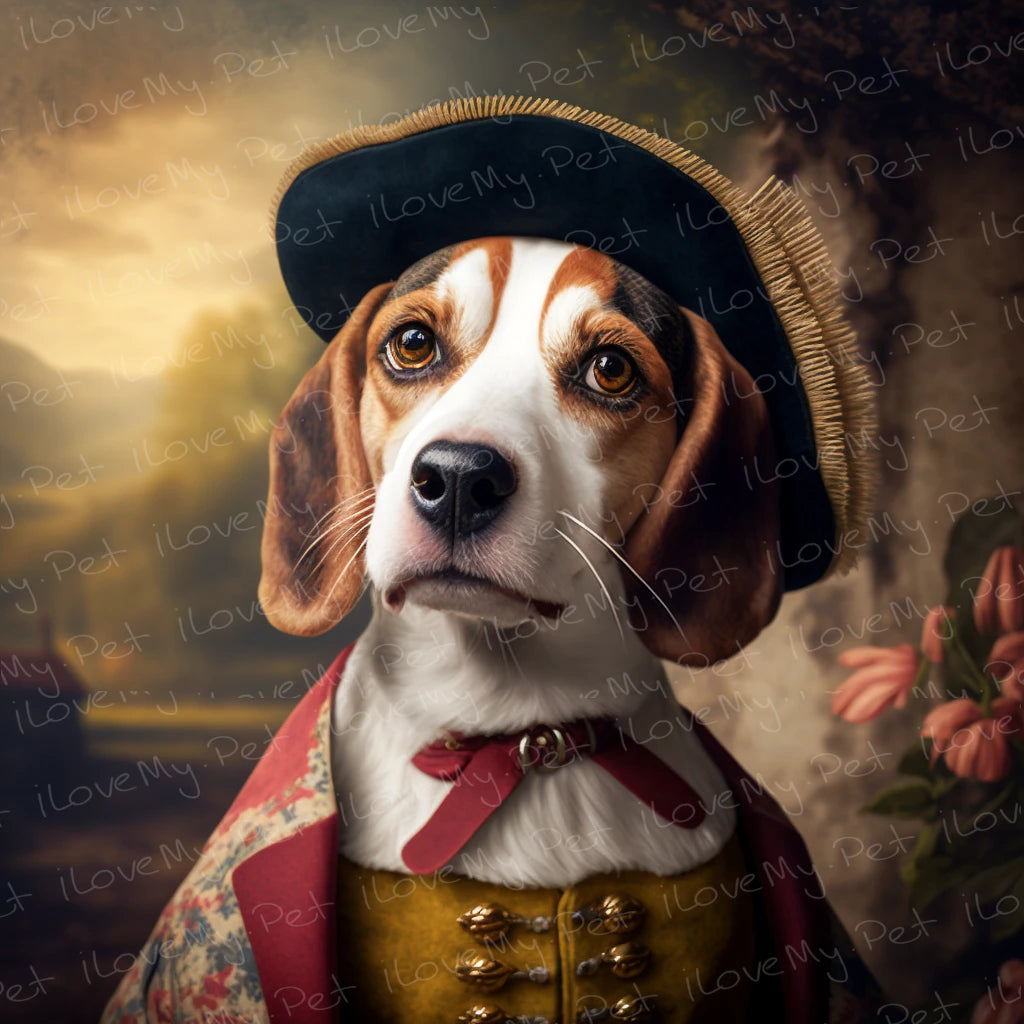 English Nobility Beagle Wall Art Poster-Art-Beagle, Dog Art, Home Decor, Poster-1