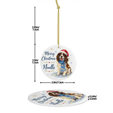 Load image into Gallery viewer, English Springer Spaniel Christmas Ornament - Cozy Winter Pet Portrait Design - Personalize with Photo and Name-Christmas Ornament-Christmas,Christmas Ornament,Personalize Artwork-5