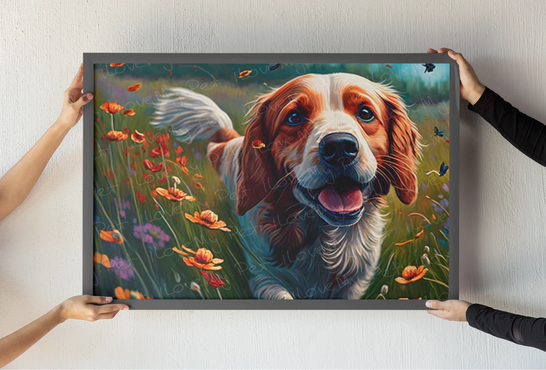 English Springer Spaniel in Splendor Wall Art Poster-Art-Dog Art, English Springer Spaniel, Home Decor, Poster-1