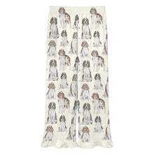 Load image into Gallery viewer, English Springer Spaniel Pajama Pants for Women - Ruffle Hem Design - Watercolor Celebration English Springer Spaniels-Pajamas-Apparel,Dog Mom Gifts,English Springer Spaniel,Pajamas-15