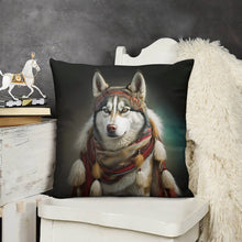 Load image into Gallery viewer, Eskimo Ensemble Siberian Husky Plush Pillow Case-Cushion Cover-Dog Dad Gifts, Dog Mom Gifts, Home Decor, Pillows, Siberian Husky-3