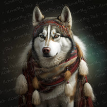 Load image into Gallery viewer, Eskimo Ensemble Siberian Husky Wall Art Poster-Art-Dog Art, Home Decor, Poster, Siberian Husky-1