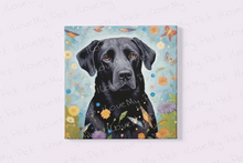 Load image into Gallery viewer, Essence of Loyalty Black Labrador Wall Art Poster-Art-Black Labrador, Dog Art, Home Decor, Labrador, Poster-Framed Light Canvas-Small - 8x8&quot;-2
