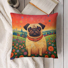 Load image into Gallery viewer, Eternal Optimist Pug Plush Pillow Case-Cushion Cover-Dog Dad Gifts, Dog Mom Gifts, Home Decor, Pillows, Pug-4