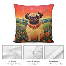 Load image into Gallery viewer, Eternal Optimist Pug Plush Pillow Case-Cushion Cover-Dog Dad Gifts, Dog Mom Gifts, Home Decor, Pillows, Pug-5
