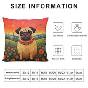 Eternal Optimist Pug Plush Pillow Case-Cushion Cover-Dog Dad Gifts, Dog Mom Gifts, Home Decor, Pillows, Pug-6