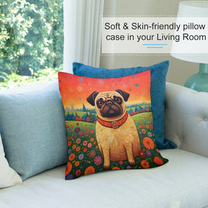 Eternal Optimist Pug Plush Pillow Case-Cushion Cover-Dog Dad Gifts, Dog Mom Gifts, Home Decor, Pillows, Pug-7