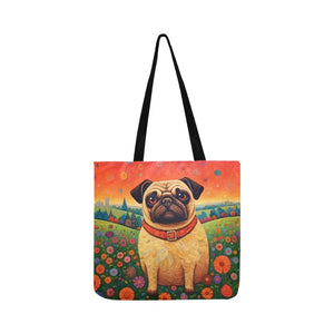Eternal Optimist Pug Special Lightweight Shopping Tote Bag-Accessories-Accessories, Bags, Dog Dad Gifts, Dog Mom Gifts, Pug-White-ONESIZE-4