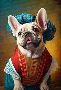 European Aristocracy Fawn French Bulldog Wall Art Poster-Art-Dog Art, French Bulldog, Home Decor, Poster-1