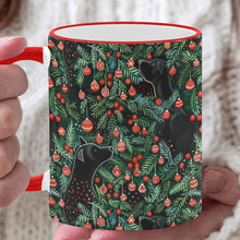Load image into Gallery viewer, Evergreen Embrace Black Lab Christmas Coffee Mug-White2-ONE SIZE-1