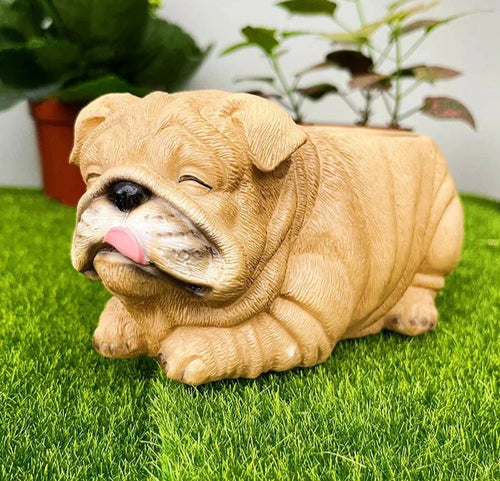 Everyday Sweetness English Bulldog Small Flower Pot Planter Vase-Home Decor-Dog Dad Gifts, Dog Mom Gifts, English Bulldog, Home Decor, Statue-Bulldog-1