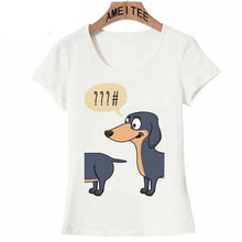 Load image into Gallery viewer, Extra Long Dachshund Love Womens T ShirtApparelWhiteS