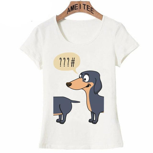 Extra Long Dachshund Love Womens T ShirtApparelWhiteS