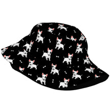Load image into Gallery viewer, Eye Patch White Bull Terrier Love Bucket Hat-Hats &amp; Caps-Accessories,Bull Terrier,Dog Dad Gifts,Dog Mom Gifts,Hats-10