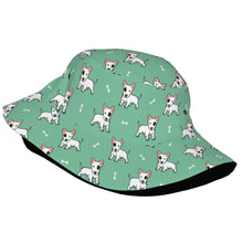 Load image into Gallery viewer, Eye Patch White Bull Terrier Love Bucket Hat-Hats &amp; Caps-Accessories,Bull Terrier,Dog Dad Gifts,Dog Mom Gifts,Hats-26
