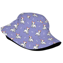 Load image into Gallery viewer, Eye Patch White Bull Terrier Love Bucket Hat-Hats &amp; Caps-Accessories,Bull Terrier,Dog Dad Gifts,Dog Mom Gifts,Hats-2