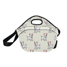 Load image into Gallery viewer, Eye Patch White Bull Terrier Love Neoprene Lunch Bag-6