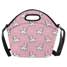 Load image into Gallery viewer, Eye Patch White Bull Terrier Love Neoprene Lunch Bag-Pink-ONESIZE-5