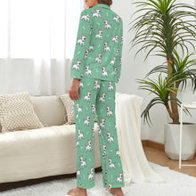 Load image into Gallery viewer, Eye Patch White Bull Terrier Love Pajamas Set for Women-S-MediumAquaMarine-18