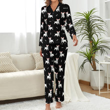 Load image into Gallery viewer, Eye Patch White Bull Terrier Love Pajamas Set for Women-32