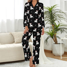 Load image into Gallery viewer, Eye Patch White Bull Terrier Love Pajamas Set for Women-33