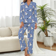 Load image into Gallery viewer, Eye Patch White Bull Terrier Love Pajamas Set for Women-20