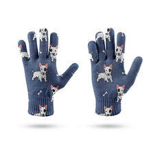 Load image into Gallery viewer, Eye Patch White Bull Terrier Love Touch Screen Gloves-Accessories-Accessories,Dog Dad Gifts,Dog Mom Gifts,Gloves-11