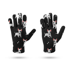 Load image into Gallery viewer, Eye Patch White Bull Terrier Love Touch Screen Gloves-Accessories-Accessories,Dog Dad Gifts,Dog Mom Gifts,Gloves-13