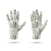 Load image into Gallery viewer, Eye Patch White Bull Terrier Love Touch Screen Gloves-Accessories-Accessories,Dog Dad Gifts,Dog Mom Gifts,Gloves-9