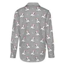 Load image into Gallery viewer, Eye Patch White Bull Terrier Love Women's Shirt-Apparel-Apparel,Bull Terrier,Dog Mom Gifts,Shirt-22