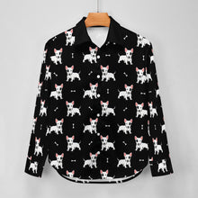 Load image into Gallery viewer, Eye Patch White Bull Terrier Love Women's Shirt-Apparel-Apparel,Bull Terrier,Dog Mom Gifts,Shirt-24