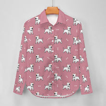 Load image into Gallery viewer, Eye Patch White Bull Terrier Love Women's Shirt-Apparel-Apparel,Bull Terrier,Dog Mom Gifts,Shirt-29