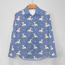 Load image into Gallery viewer, Eye Patch White Bull Terrier Love Women's Shirt-Apparel-Apparel,Bull Terrier,Dog Mom Gifts,Shirt-7