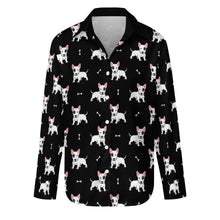 Load image into Gallery viewer, Eye Patch White Bull Terrier Love Women's Shirt-Apparel-Apparel,Bull Terrier,Dog Mom Gifts,Shirt-S-Black5-19