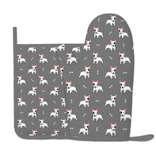 Load image into Gallery viewer, Eye Patch White Bull Terrier Love Oven Mitts and Pot Holders Set-Kitchen Decor-9